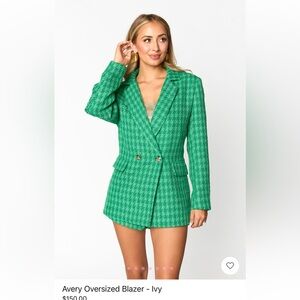 BuddyLove Avery Oversized Blazer-Ivy